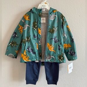 Kids Dinosaur Raincoat 3 piece set